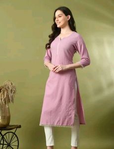 Elegant Pink Kurta with White Pants