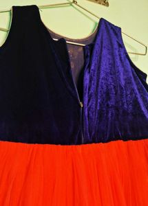 Exquisite Blue &amp; Coral gown