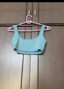 teal crop top