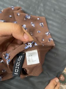 Brown Floral Mini Skirt