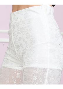 White Lace Flared Pants