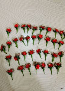 Handmade Floral Boutonnieres - Set of 35