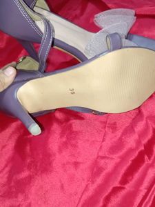 Purple Bow Detail Heels