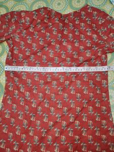 Maroon Floral Print Kurta