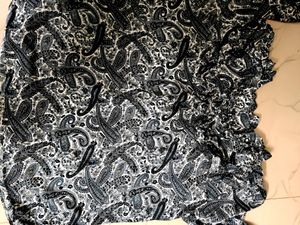 Black Beautiful Design Polyster Top