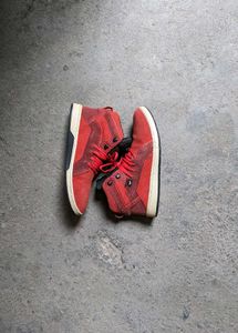 CAT Men's Red Mid-Top Sneakers 👟