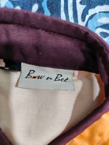 Silk blend Kurta with brown dhoti