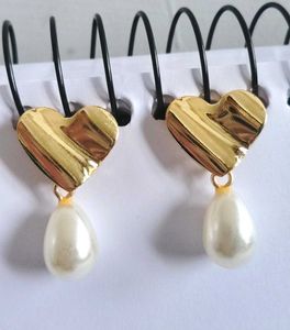Heart &amp; Pearl Drop Earrings ❣️