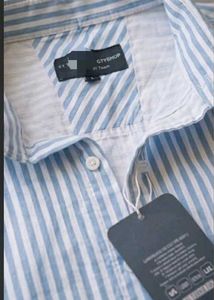 Trendy Blue Striped Shirt For Men/Women