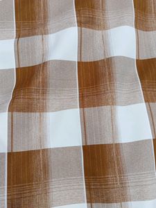 Not Branded But Soft Fabric Men Shirt Piece In Brown Check Print.
