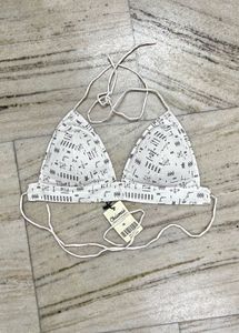 White Printed Triangle Blouse