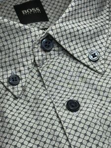 HUGO BOSS Dots/Triangle Pattern Button-Down Shirt