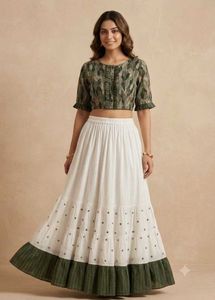 Elegant Crop Top & Skirt Set