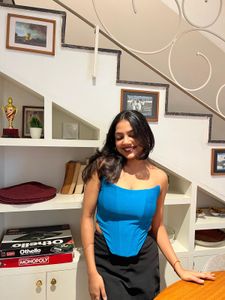Vibrant Blue Corset Top