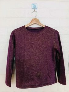 Sparkly Purple Long Sleeve Top