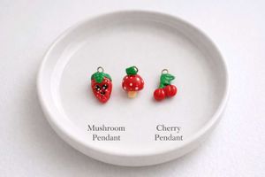 Cute strawberry, cherry & Mushroom pandents