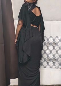 stylish draped skirt with sequence top 😍
