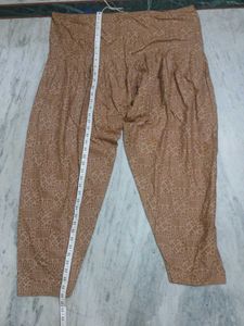 Printed Brown Patiala Pants