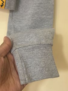 Campus Sutra Grey Cropped Hoodie