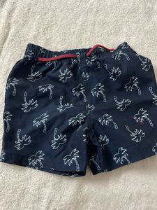 Palm Tree Print Swim Trunks