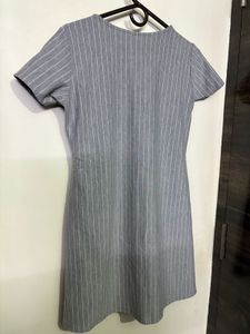 Gray Striped Dress