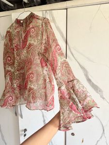Boho Paisley Print Blouse