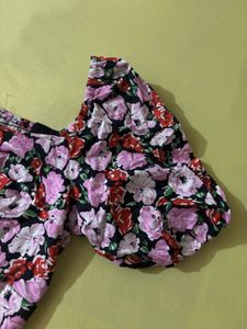 Floral Puff Sleeve Co-ord Set