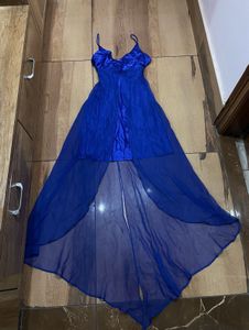 Sheer Blue silk drss