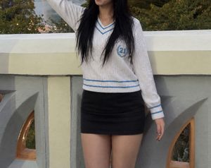 V-Neck Striped Sweater