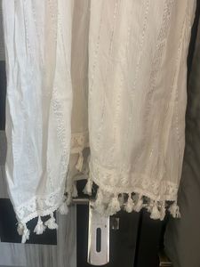Boho White Tassel Mini Dress