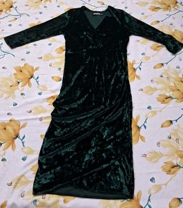 Elegant Velvet Wrap Dress