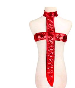 metallic wet look one piece swinwear bodysuit