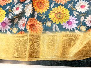 brand new Vibrant saree with blouse piece