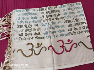 Om Symbol Print Scarf Dupatta tor pooja path  @gif