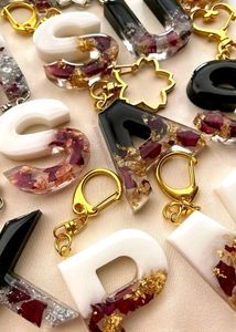 Alphabet Resin Keychain