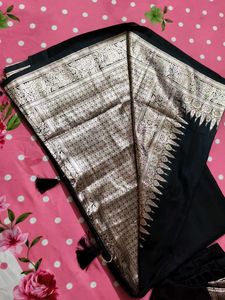 Elegant Black Banarasi Saree