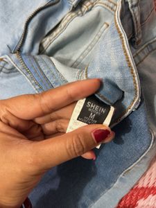 super stretchable Two-Tone Denim highwaist