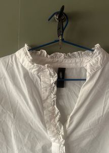 Chic White Peplum Blouse