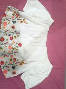 Off White Shoulder Top