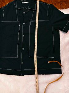 New ZARA Black Short Sleeve Shirt