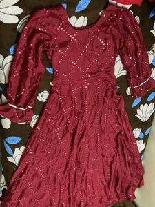 Boho Sparkle Red Dress