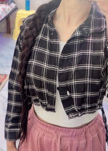 Checked Crop Top