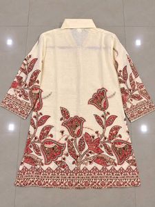 Cream Floral Kurta Set with Palazzo Pants