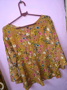 Boho Floral Print Top