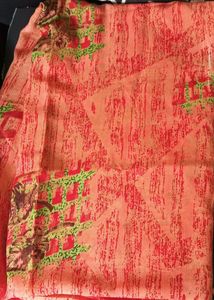 Red Floral Fabric Suit Material