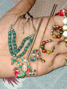 Beaded Peacock Jewellery Set ✨