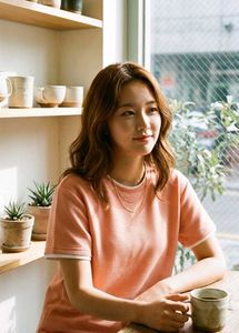 Coral Striped T-Shirt