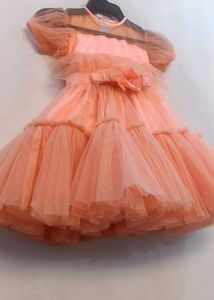 Peach Tulle Party Dress