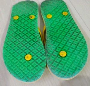 Yellow Floral Flip Flops