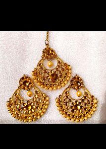 Elegant Indian Kundan Jewelry Set